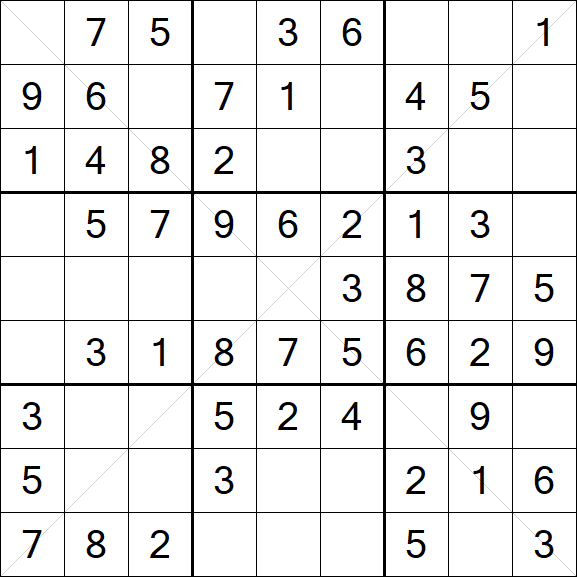 Sudoku X - Simple