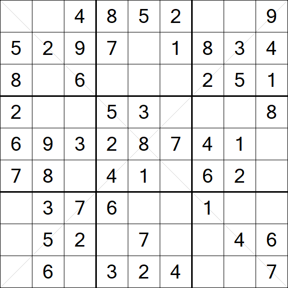 Sudoku X - Fácil