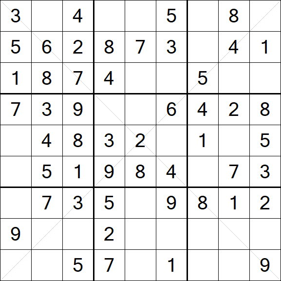 Sudoku X - Einfach