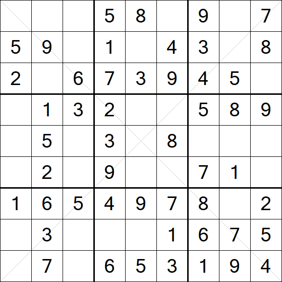 Sudoku X - Einfach