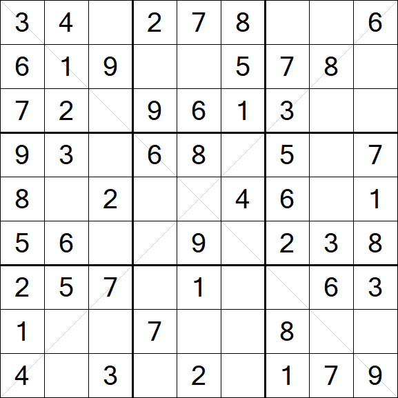 Sudoku X - Einfach