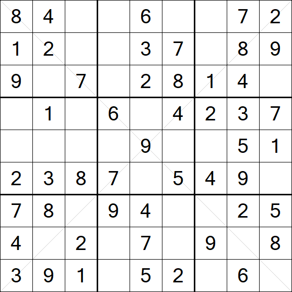 Sudoku X - Fácil