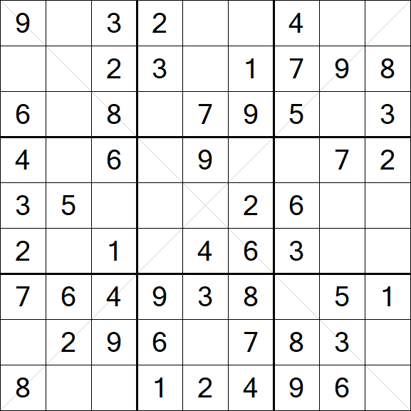 Sudoku X - Fácil