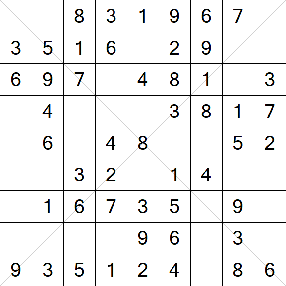Sudoku X - Fácil
