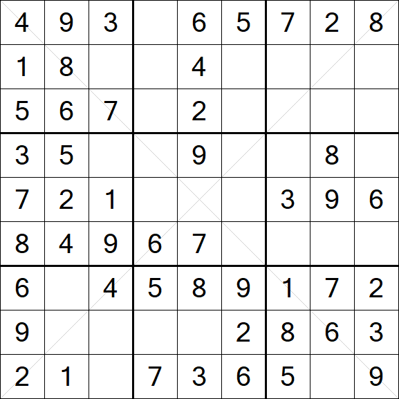 Sudoku X - Simple