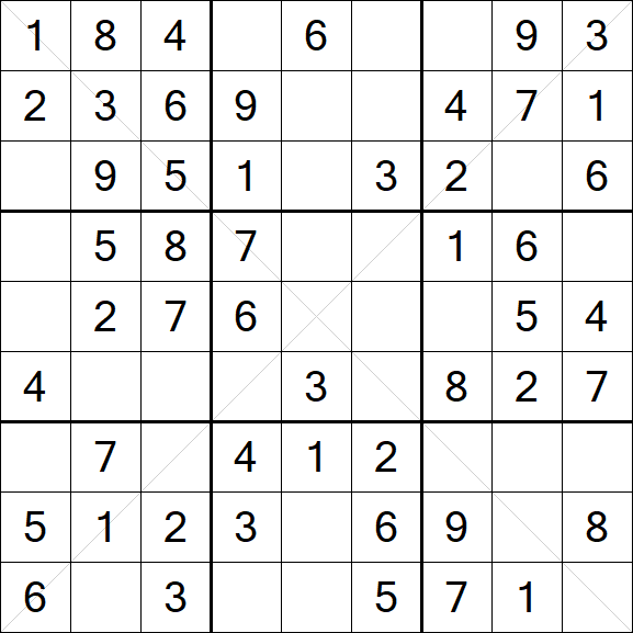 Sudoku X - Fácil