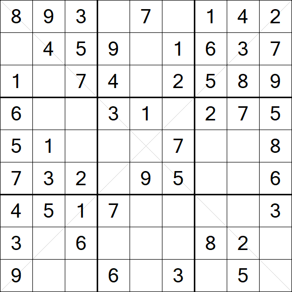 Sudoku X - Fácil