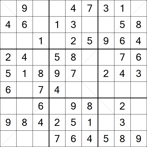 Sudoku X - Fácil