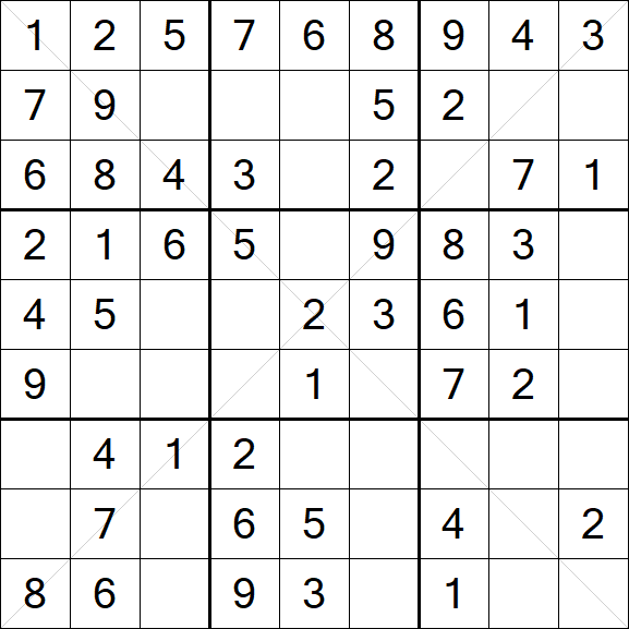 Sudoku X - Fácil