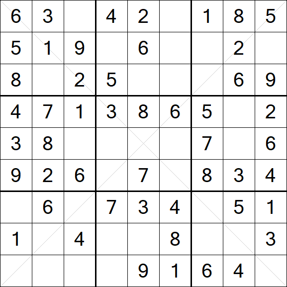 Sudoku X - Fácil