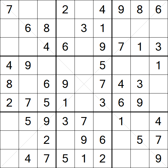 Sudoku X - Fácil