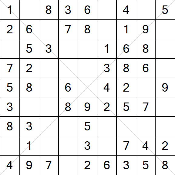 Sudoku X - Fácil
