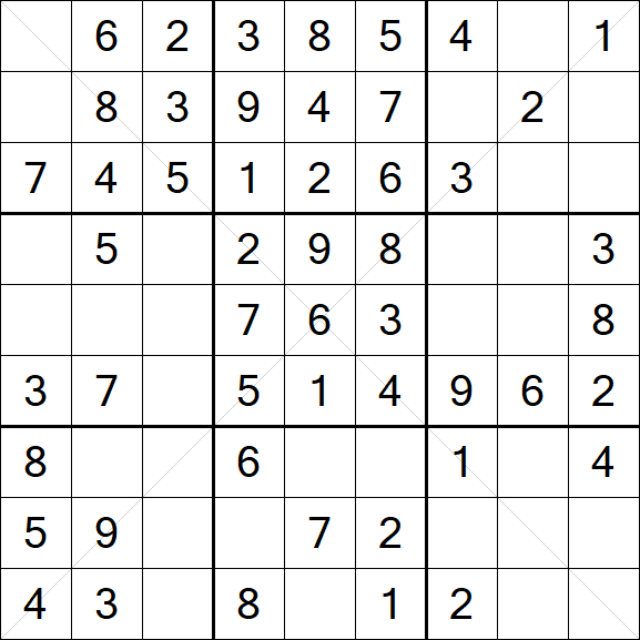 Sudoku X - Einfach