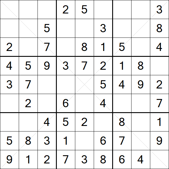 Sudoku X - Einfach