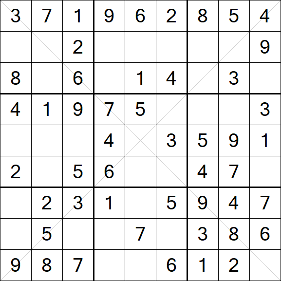 Sudoku X - Einfach