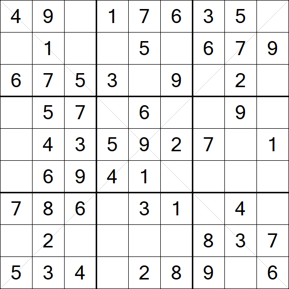 Sudoku X - Einfach