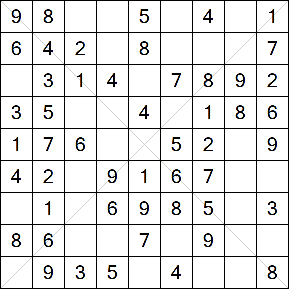 Sudoku X - Einfach