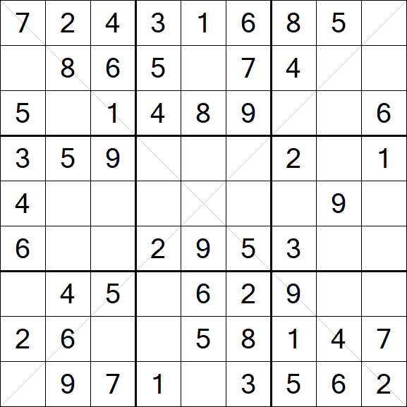 Sudoku X - Einfach