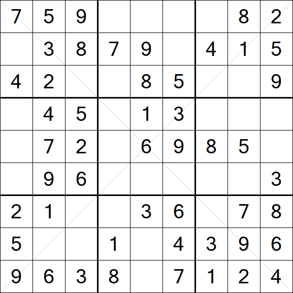 Sudoku X - Simple