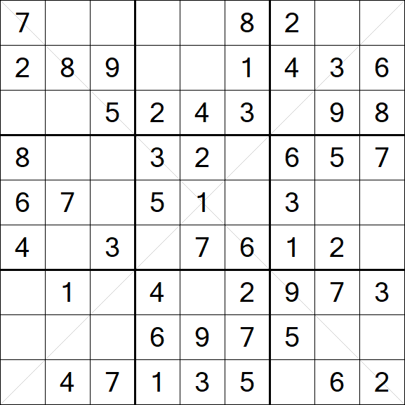 Sudoku X - Einfach