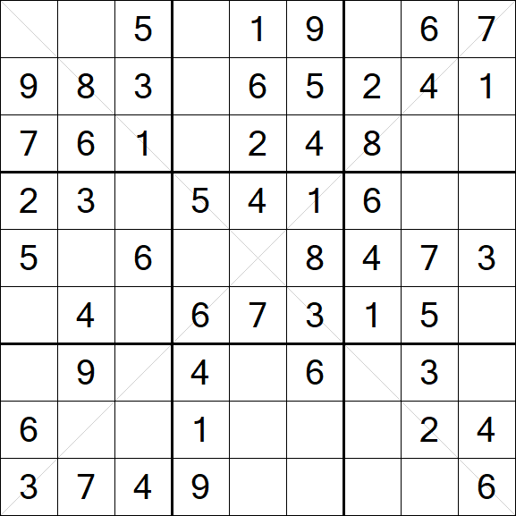 Sudoku X - Einfach