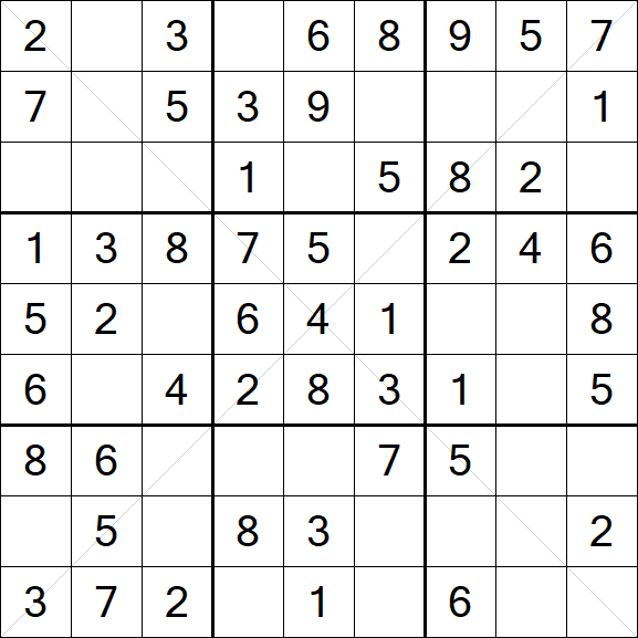 Sudoku X - Einfach
