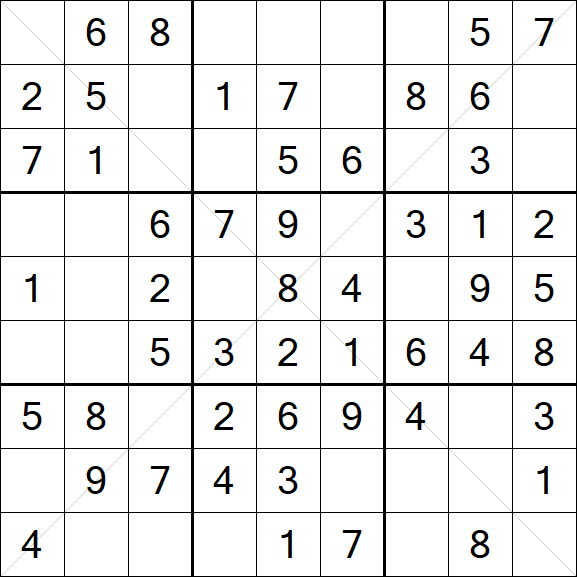 Sudoku X - Einfach