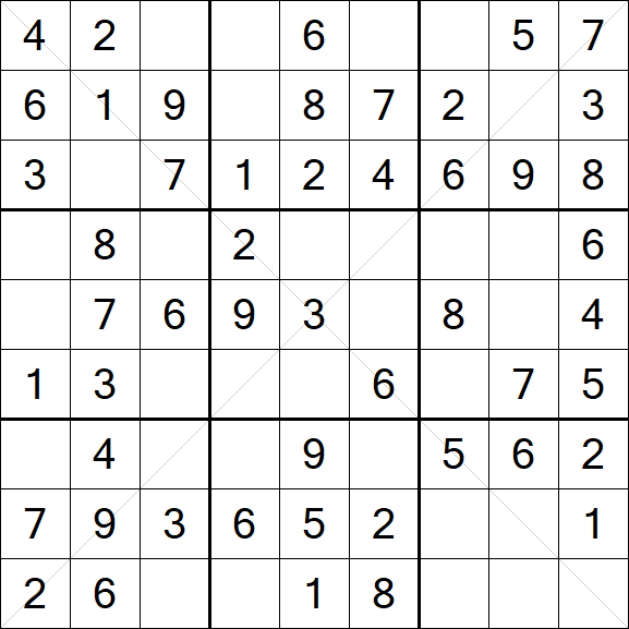 Sudoku X - Einfach