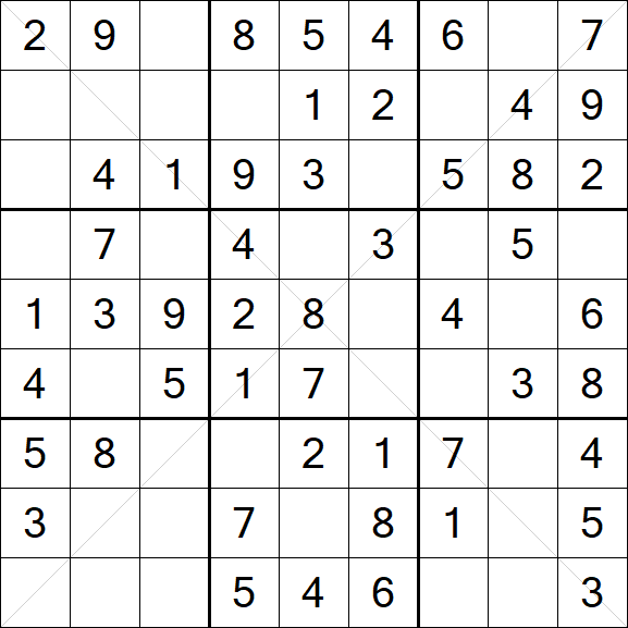 Sudoku X - Simple