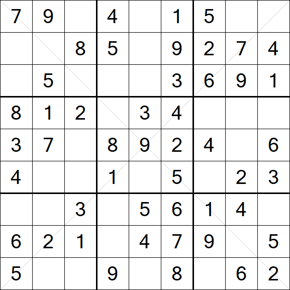 Sudoku X - Einfach