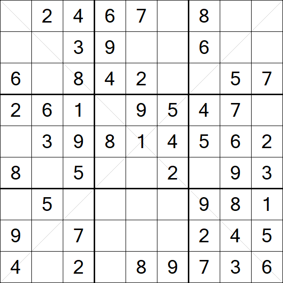 Sudoku X - Einfach