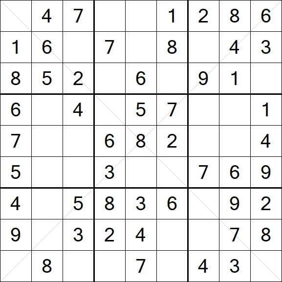 Sudoku X - Einfach