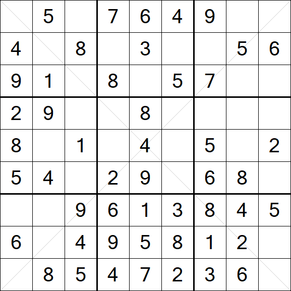 Sudoku X - Einfach