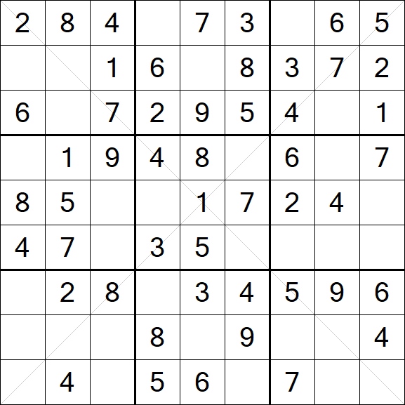 Sudoku X - Einfach