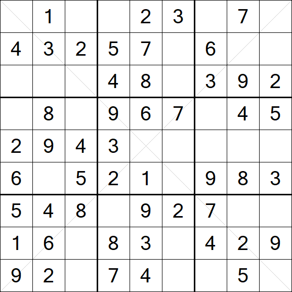 Sudoku X - Einfach