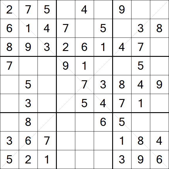 Sudoku X - Einfach