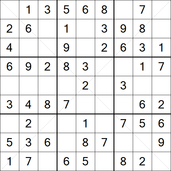Sudoku X - Einfach