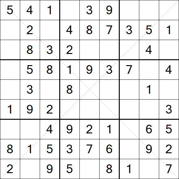 Sudoku X - Einfach