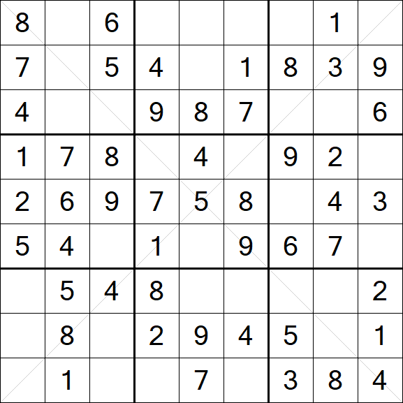 Sudoku X - Einfach