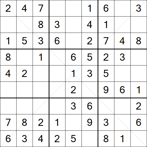 Sudoku X - Einfach