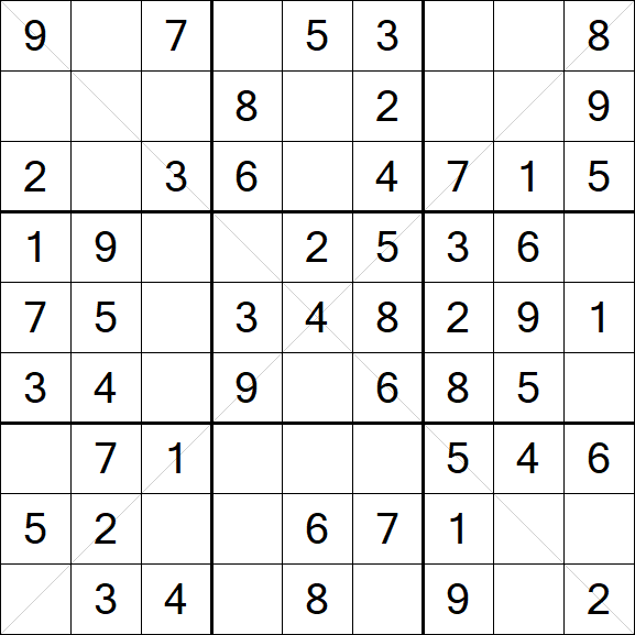 Sudoku X - Einfach