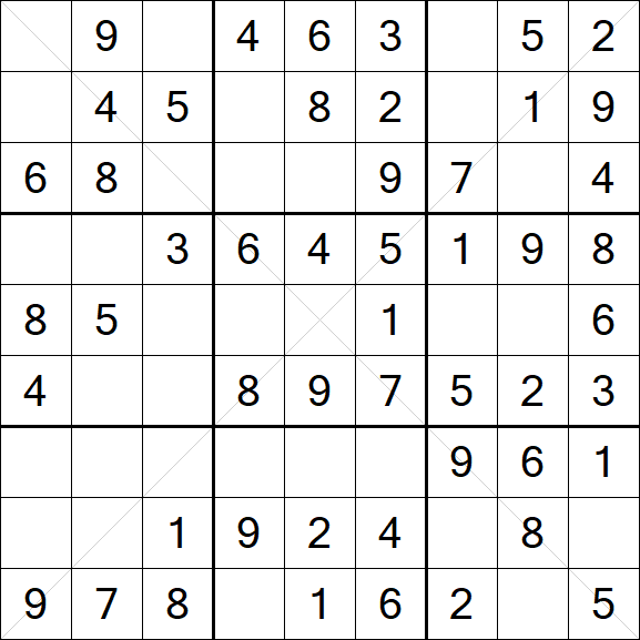 Sudoku X - Einfach