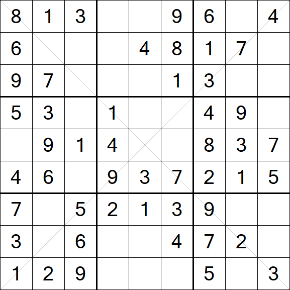 Sudoku X - Einfach