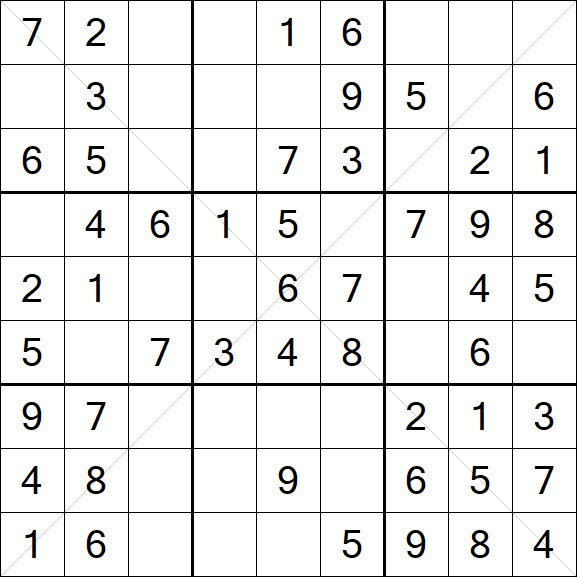 Sudoku X - Einfach