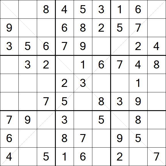 Sudoku X - Einfach