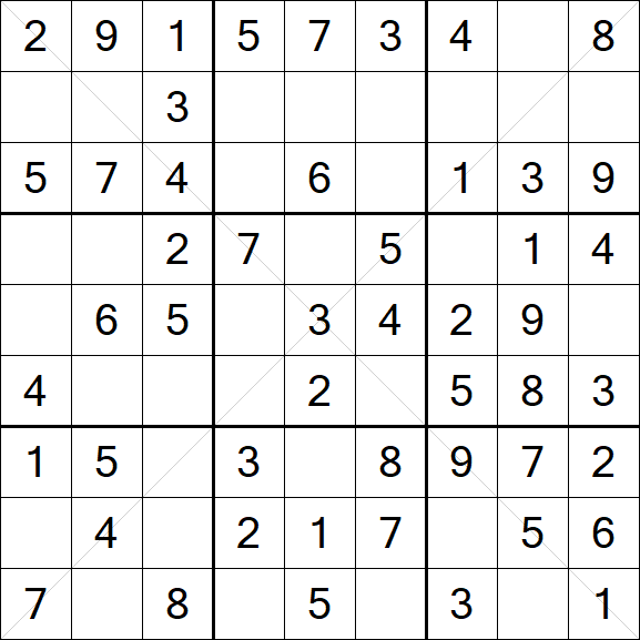 Sudoku X - Easy