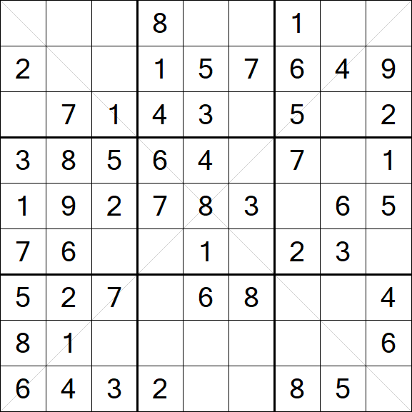 Sudoku X - Easy
