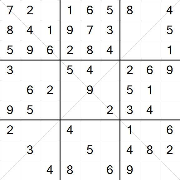 Sudoku X - Easy
