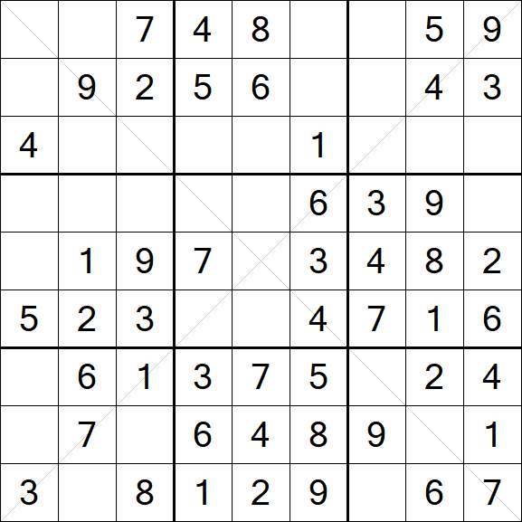 Sudoku X - Einfach