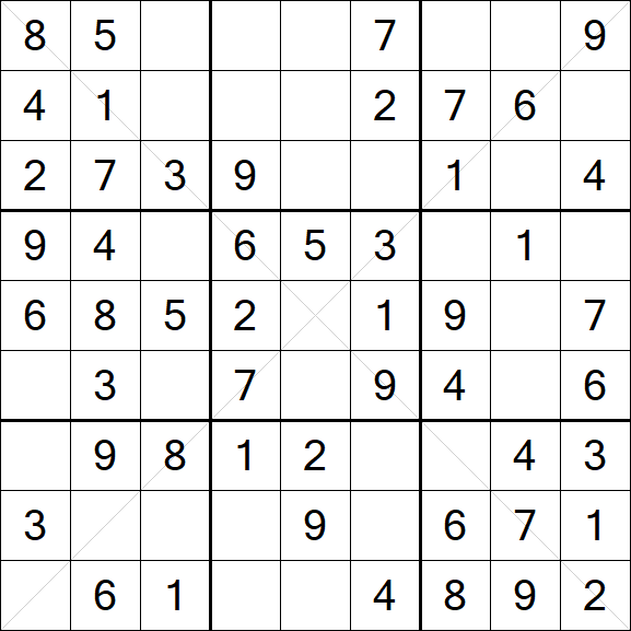 Sudoku X - Easy